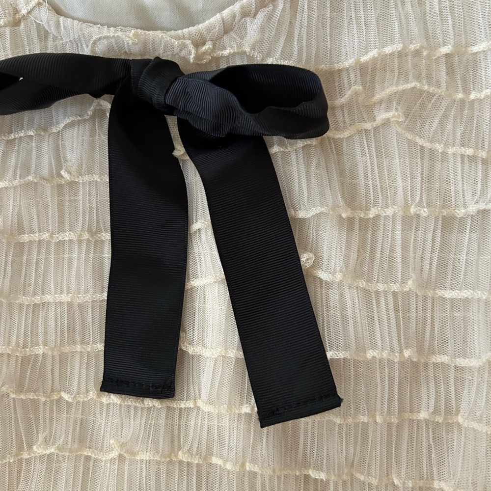 Anthropologie Bow Tier Ruffle Top - Picture 9 of 9